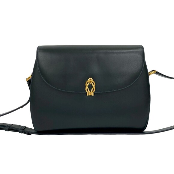 GUCCI Vintage Blue Leather Shoulder Bag